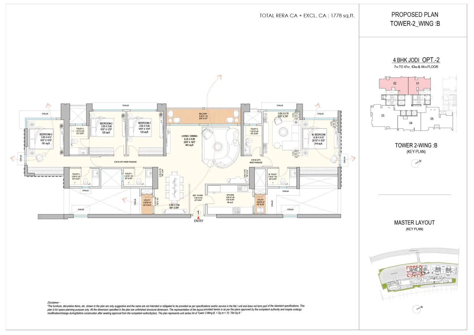 3 BHK Floor Plan