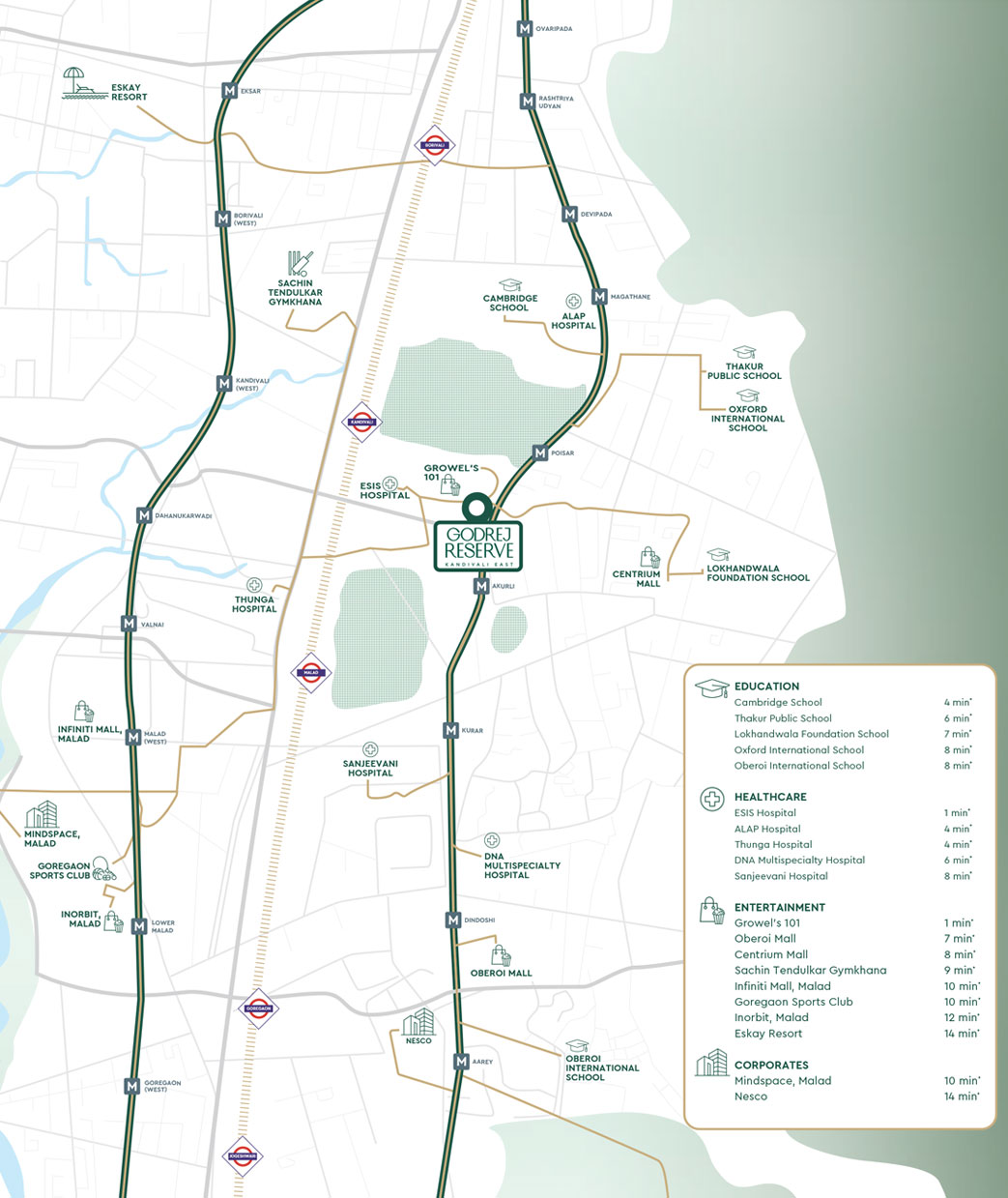 Godrej Reserve Kandivali Location Map